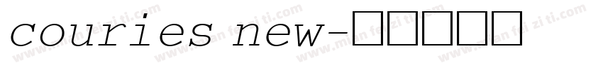 couries new字体转换